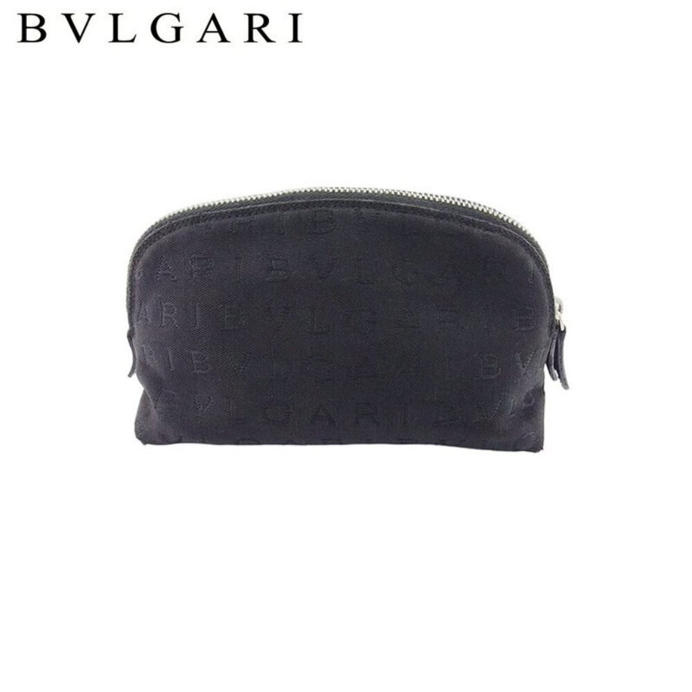 BVLGARI Pouch Logomania Canvas Authentic Used - Picture 2 of 9
